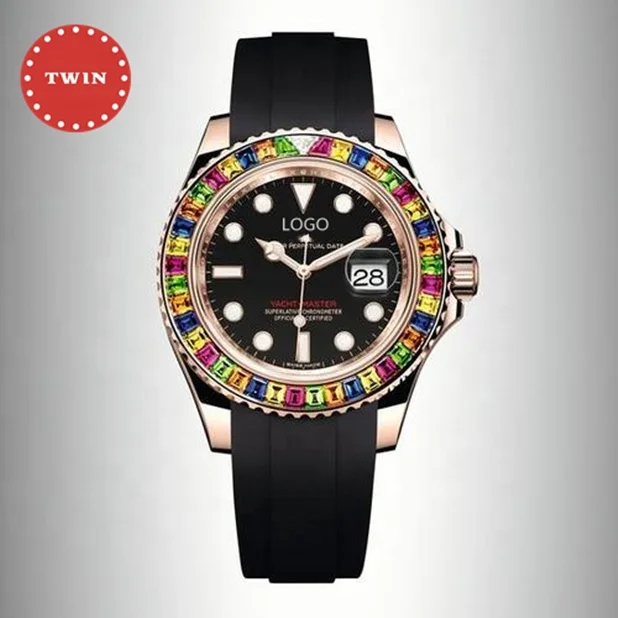 

New version sports Super 116695 2836 Movement 904L Steel 40MM AFF factory Colored Gems Premium Diver's Watch