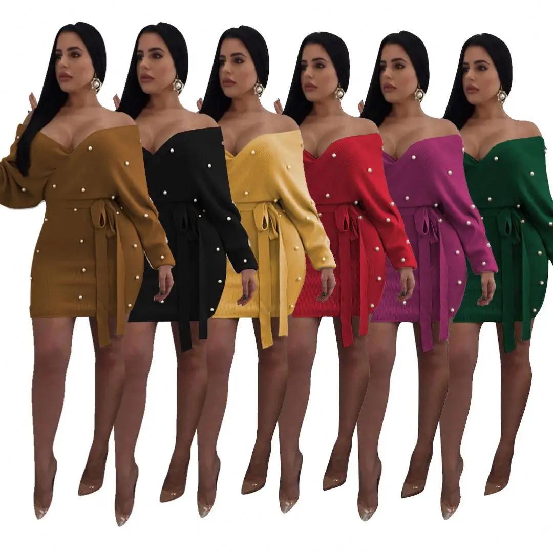 

Ladies Fashion Dresses Long Sleeve Dresses Women Lady Elegant Knee Length Office Dresses Women Formal