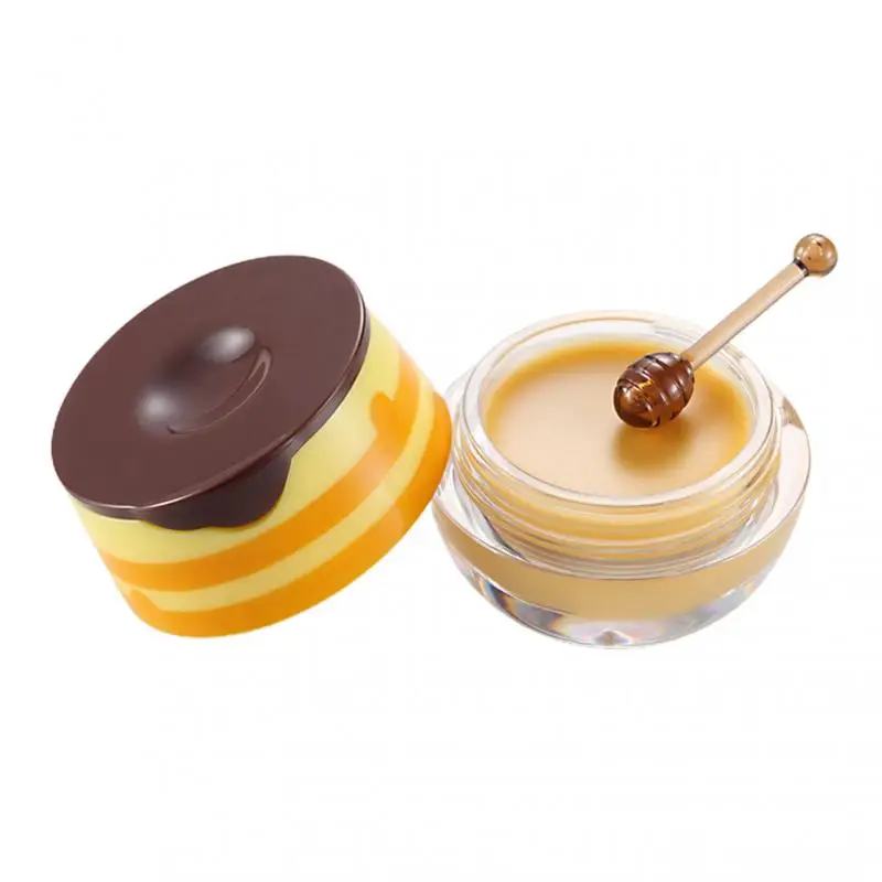 

Lip Balm Honey Pot Lip Scrubs Exfoliator & Moisturizer Lip Plumper Propolis Moisturizing Mask Day And Night Use, Yellow