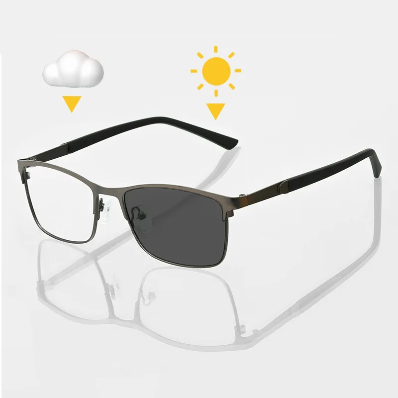 

Anti Radiation Photochromic Sunglasses for Women Student Men Square Metal Eyeglasses Frames Computer Eyewear Anti Blue Light