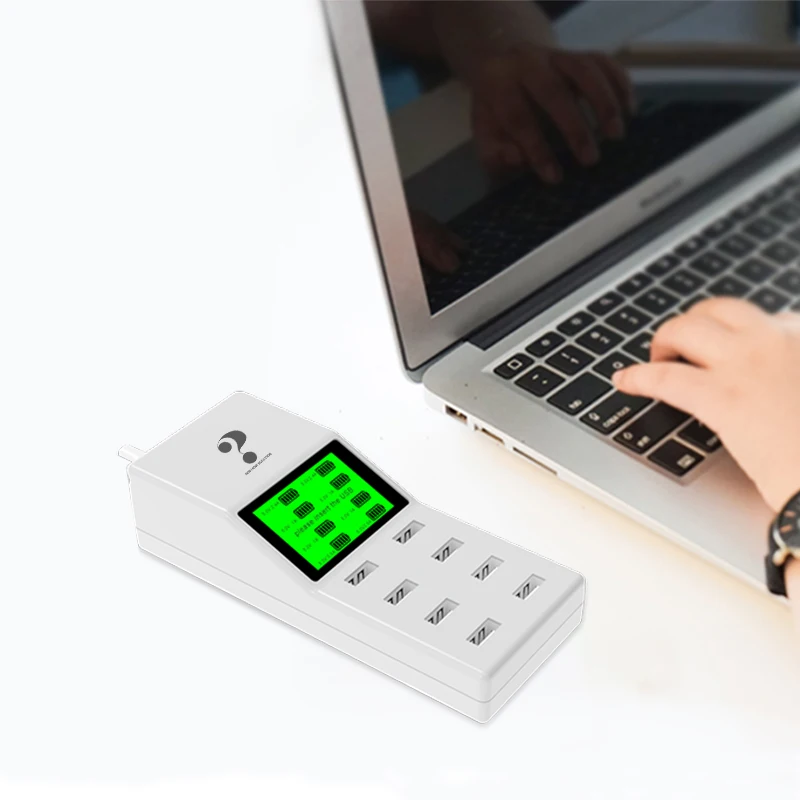 
40W UK plug power tripe multiple USB port charger smart with LED display for phone/ipad charging station 