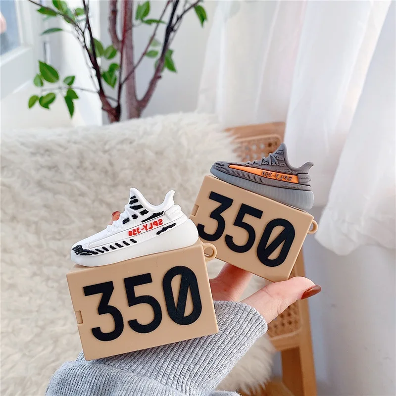 

Airpods Case Soft Silicone Cool 3D 350 Shoes Box Cover for Apple AirPods Pro Fashion Yeezy Shoe Earphone Accessories Custom