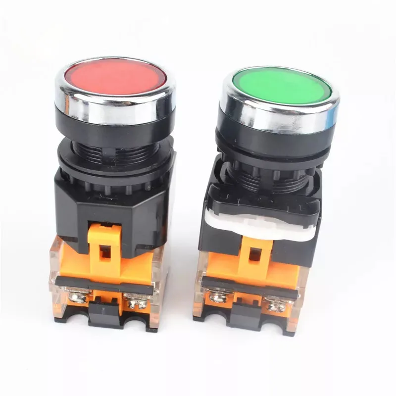 22mm Momentary Spring Return Push Button Switch 1no+1nc Latching Push