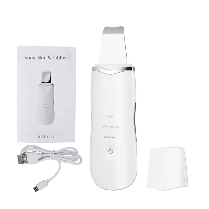 

Dropshipping Customized Ultrasonic High Quality Scrubber Facial Cleaning Instrument Professional Skin Care Beauty Device