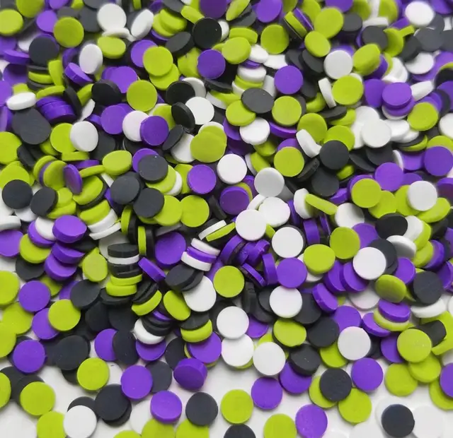 Chocolate chip clay sprinkles candy dot embellishment *choose amount*