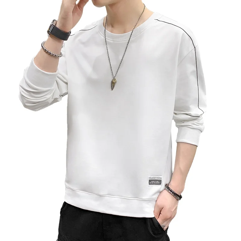 

Casual Round Neck Solid Color Long Sleeves Jogging Fitness Mens Custom Tracksuit Sweatshirts Men's Hoodies, As the picture shows