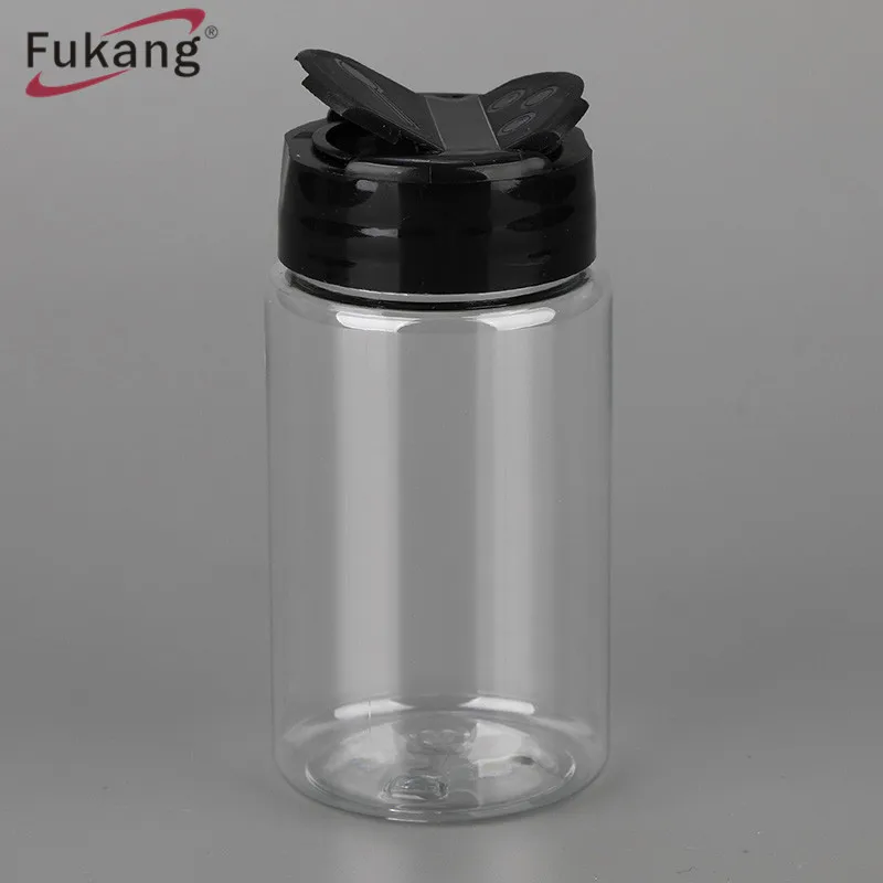 

Food Grade Seasonsing Plastic Shaker Bottle ,Plastic Pepper Container With Flip Lid, Clear Pet Plastic Spice Jar, Clear / customized