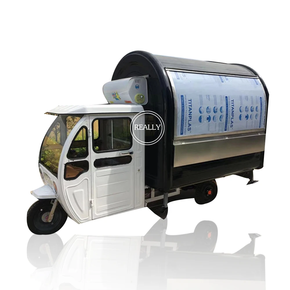 Popular mobile hot dog and sub sandwich electric cart tricycle with air conditioned for sale