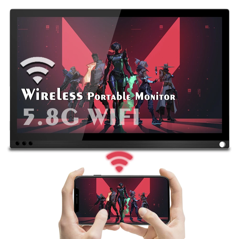 

Sibolan Patented 5.8G wifi wireless monitor touchscreen monitor ips 15.6 inch 1080P usb c for i&phone ps4 laptop pc