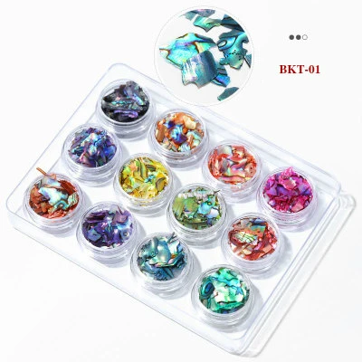 

24 Pack Nail Paillette Chip Foil Nail Glitter and Ice Mylar Shell Foil Slice Decorations Nail Art Design Salon Professional, Coloful nail painting