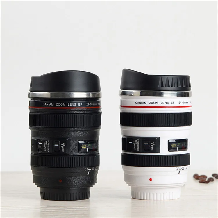 Seaygift Home Office Use Tea Coffee Mug 304 Interior Stainless Steel Camera Len Insulated Cup For Gift