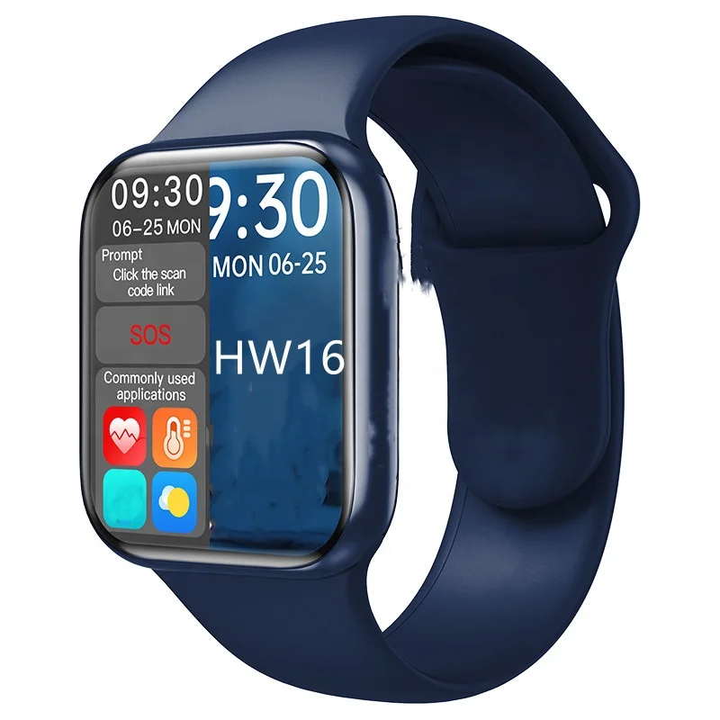 

1.75 inch Full Touch HW16 Smart Watch BT Call Music BPM Blood Oxygen Monitor Health Tracker Bracelet, Others customized