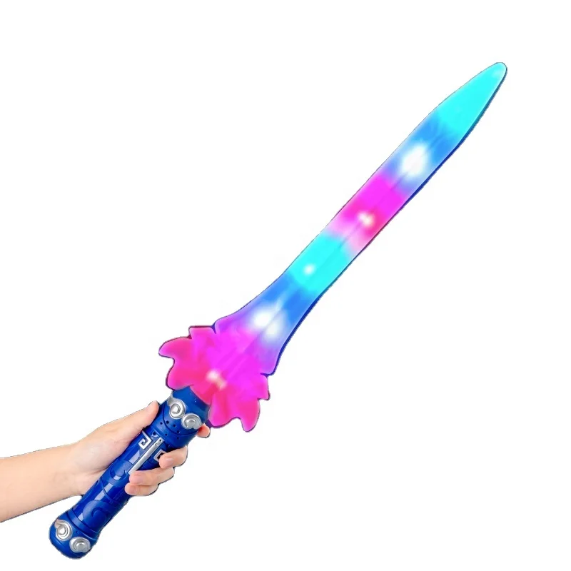 Cheap price juguetes electric light up plastic toy swords with light outdoor games toy swords