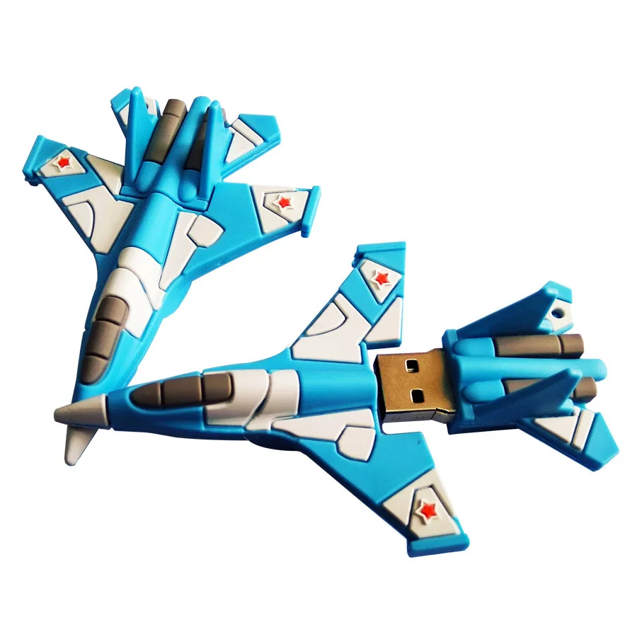 Fighter Plane USB Flash Drive Battle-plane Pendrive Custom PVC Shape Aeroplane USB Stick 8G 16G 32G 64G - ANKUX.COM