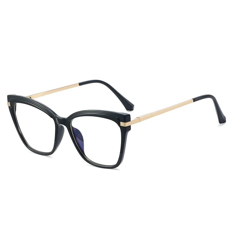 

SHINELOT 95812 Fashionable Italy Designer Metal Eyeglasses Frams Cat Eye Optical Frames In Stock Thin Spectacle Eyewear