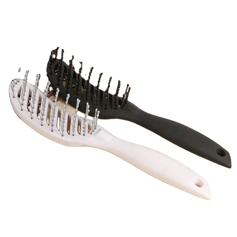 

YDM New stock hairdressing small curved comb light anti-static comb black and white two-color factory direct sales, Black white