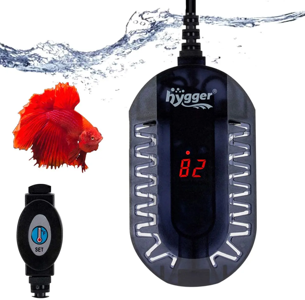 

Hygger Aquarium Heater Submersible Fish Tank Heaters with LED Temperature Display and External Temperature Controller