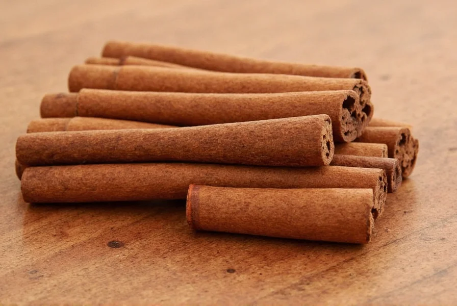 Comparison of different cinnamon varieties showing bark structure differences