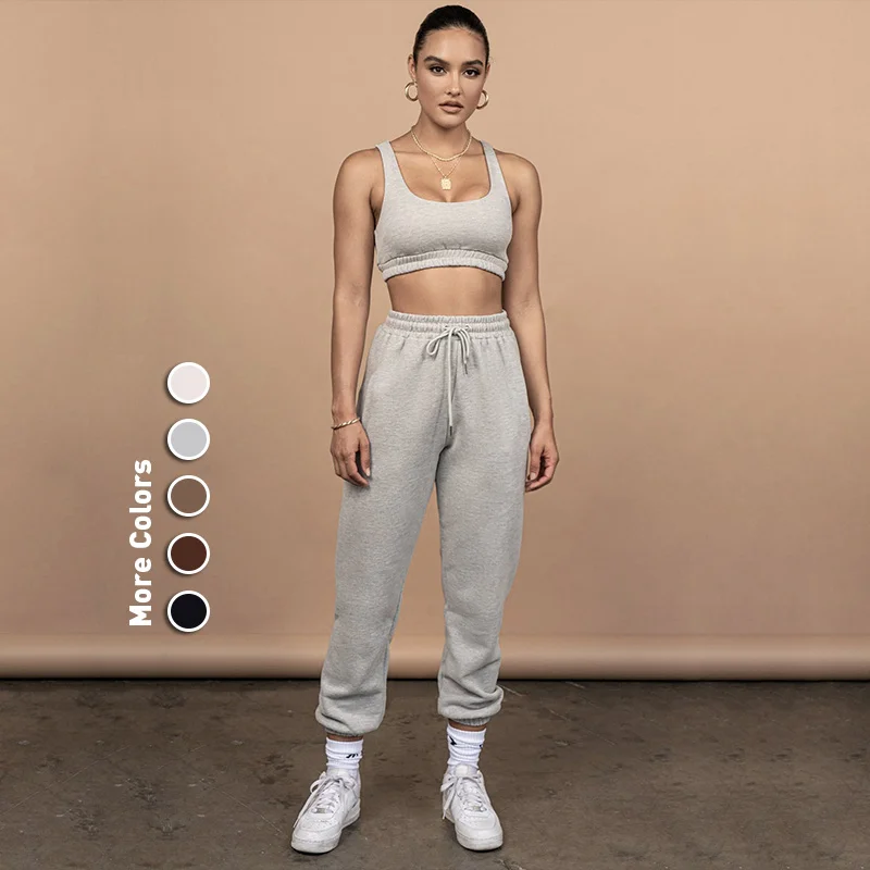 

womens gym crop top fitness pullover tshirt plain crop tops 2 piece women set crop top two piece pants set, 5 colors