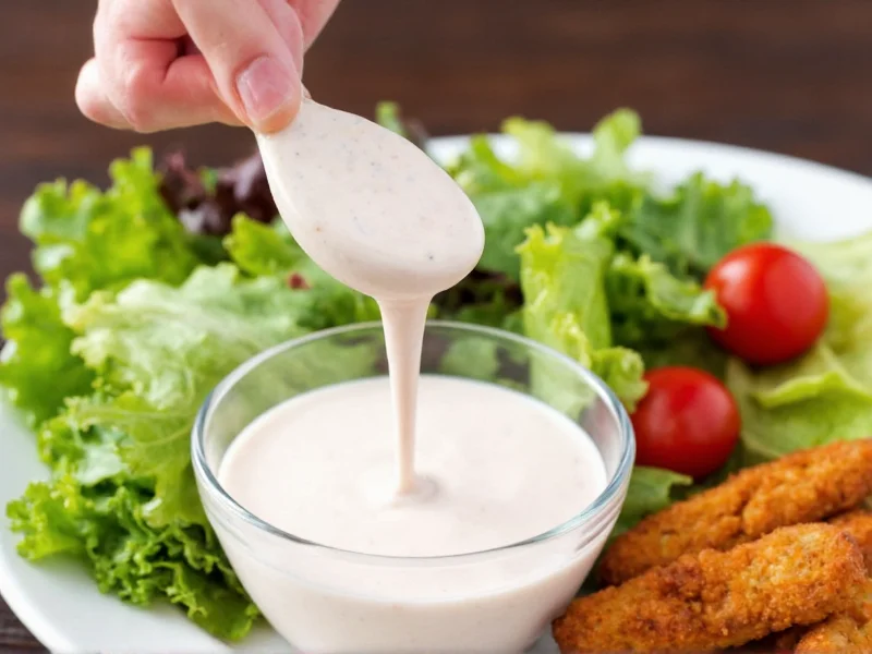 Homemade 1000 island dressing served on fresh garden salad