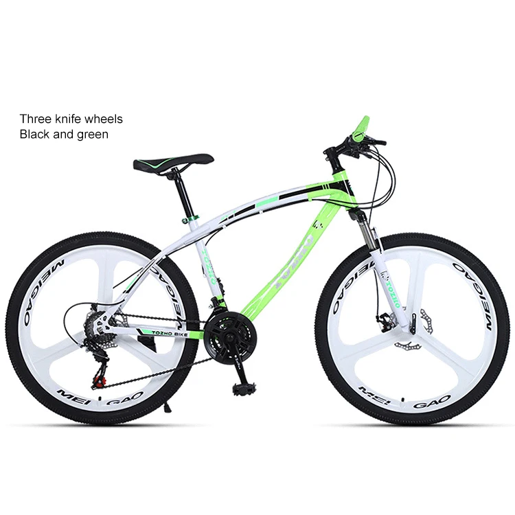 

Lightweight mountain bike variable speed integrated wheel adult mountain bike male and female off-road bike, White red, white yellow, white green, white black