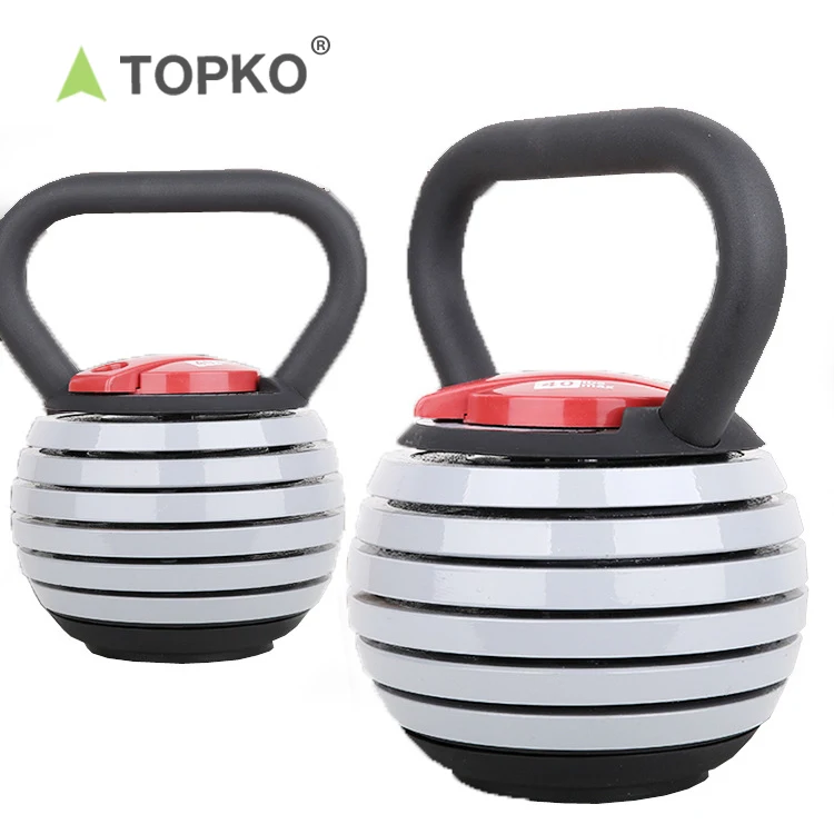 

TOPKO fitness gym equipment pesas rusas calavera muscle training 10kg adjustable competition cast iron kettlebell set, Any color