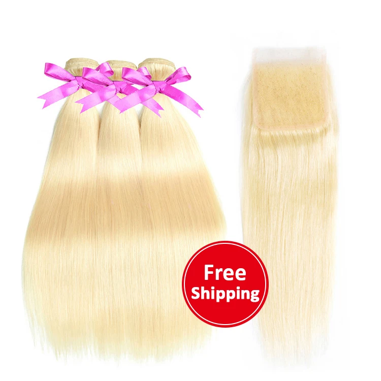 

Wig Accessories 613 Real 100% Real Human Hair Color Lace Closure Hair Bundle Extension Vendors