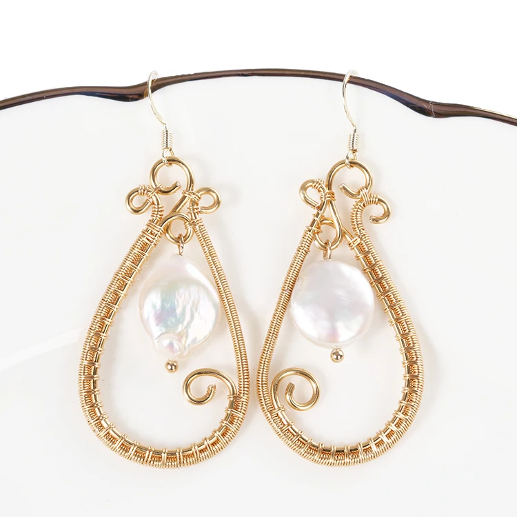 

2021 XuQian Dangle Earring With Irregular Pearl Drop Earring For Women