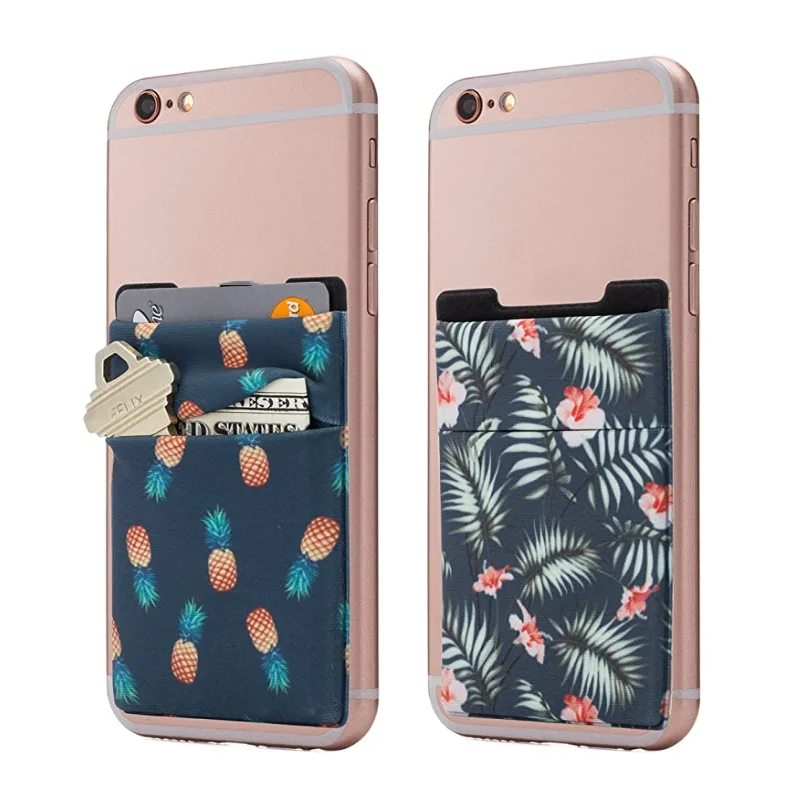 

In Stock Cell Phone Card Holder Wallet Business Card Pocket Sleeve Sticker for Iphone