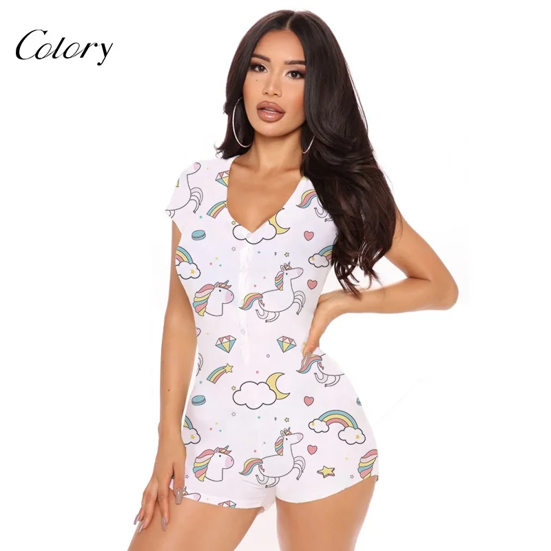 

Colory Hot Selling Short Sleepwear Casual Pajama Custom Solid Color Night Onsies Adult Plain Onesie For Women, Customized color