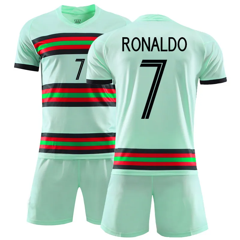 

Free shipping to Portugal Ronaldo football uniform 2020/2021 Top quality home away Andre Silva soccer jersey shorts, Red,white