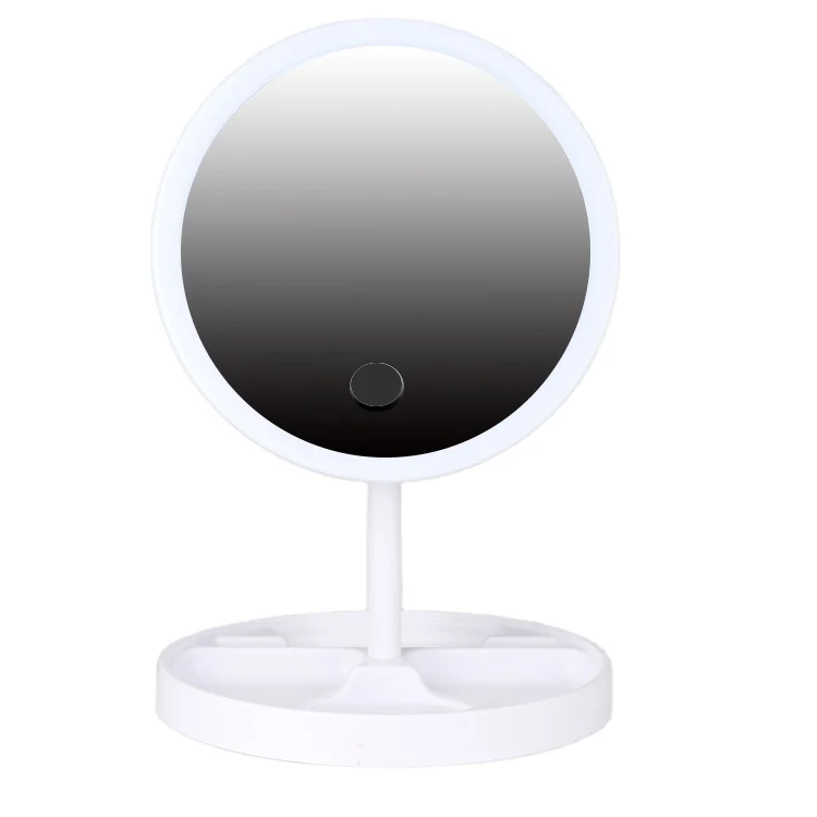 

Popular Products USB Rechargeable Portable LED Makeup Mirror M-001, White /pink