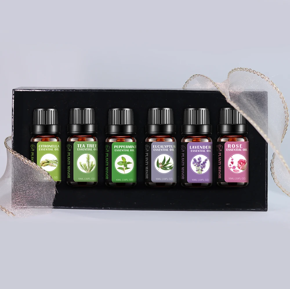 

10Ml Private Logo Pure Organic Rose Essential Oil Bulk/Lavender Body Massage Essential Oil Set