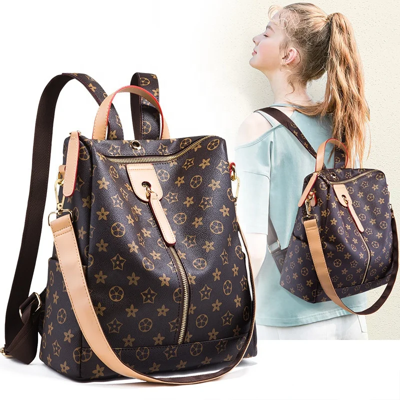 

Custom PU Leather Fashion Retro Kids Backpack Travel Backpacks, Red or custom