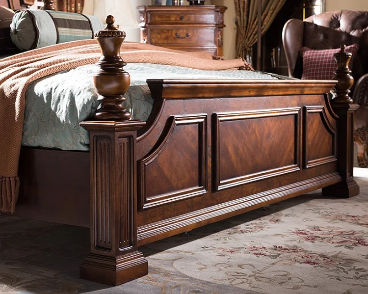 American Highgrade Birch Wood Bedroom Furniture Set King Size Bed Gh18