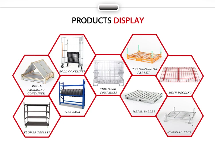Hot Sale Foldable Logistic Storage High Quality Metallic Rack China Carbon Steel Logistics Storage Trolley