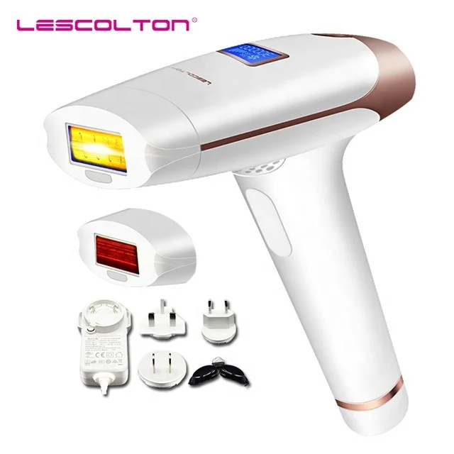 

Lescolton 3in1 700000 pulsed IPL Laser Hair Removal Device Permanent Hair Removal IPL laser Epilator Armpit Hair Removal machine, White