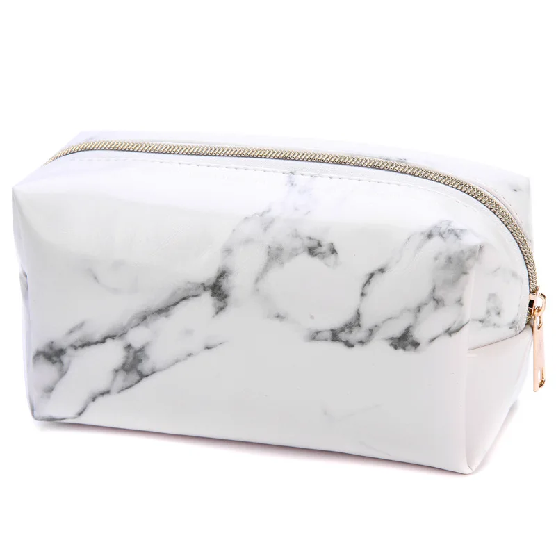 

Wholesale Waterproof Marble Travel Cases PU Leather Women Cosmetic Travel Marble Makeup Bag Pouch, Picture shows