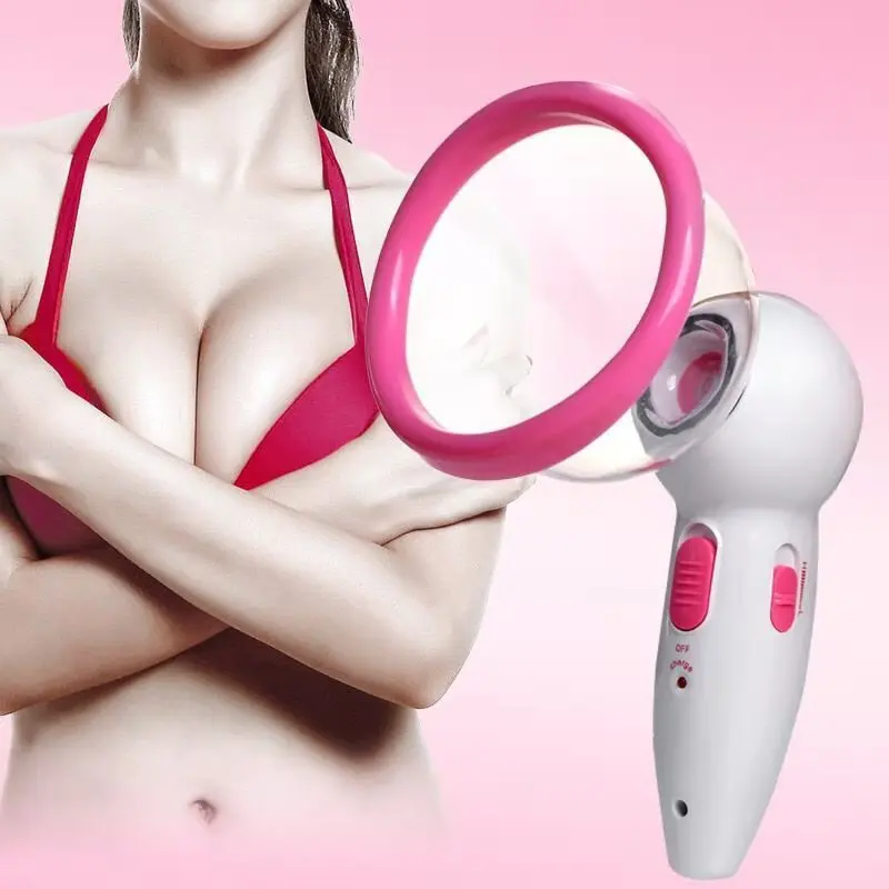 

Portable Electric Chest Massage Vacuum Lift Enhancer Machine Enlargement Breast Massager, Pink&white