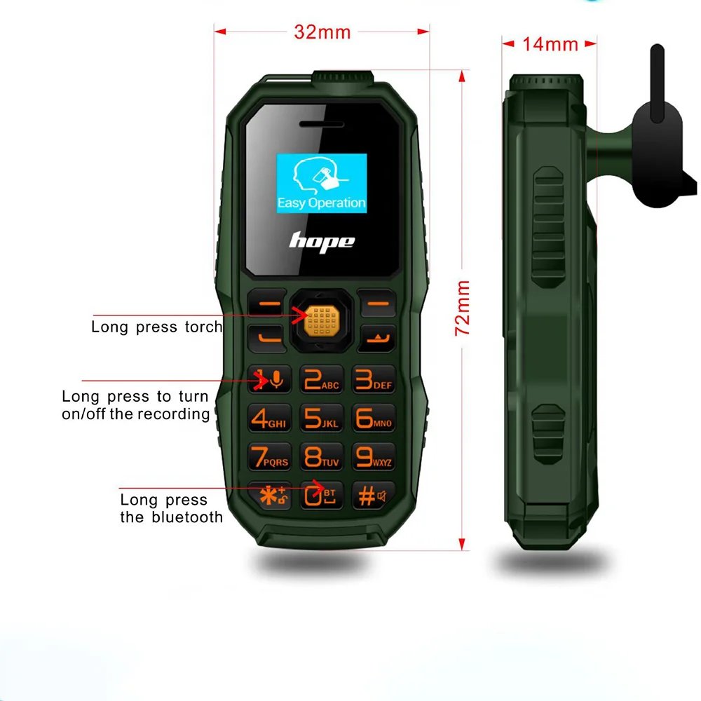 

Unlocked Magic Voice Changer Ultra Mini Mobile Phone with wholesale price, Black, green