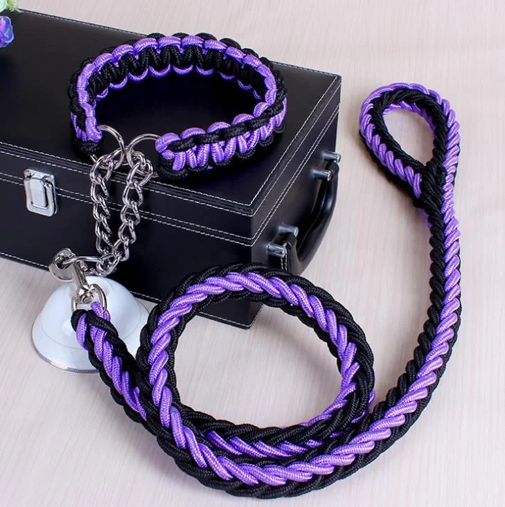 

Premium Quality pet lead leash with collar dog collar leash set.