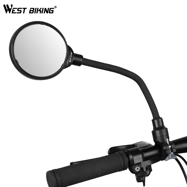

WEST BIKING sport universal bicycle bike rearview handlebar mirrors cycling motorcycle rear view frame mirrors for KTM bike, Black