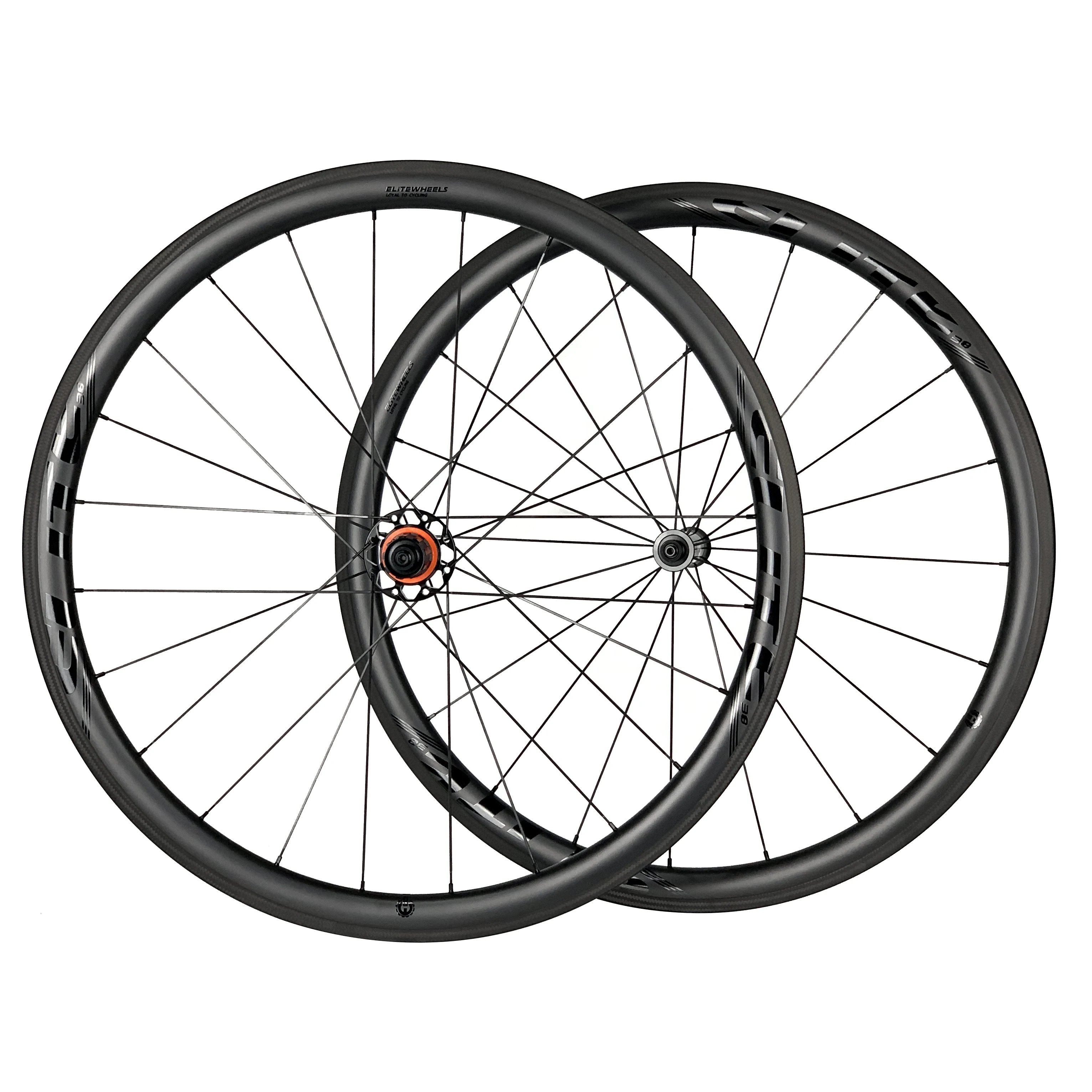 

ELITEWHEELS PRO Carbon Fiber 38/50/60mm Depth 700c Road Bike Wheelset For Bicycle Wheels
