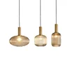 Socket Modern Ceiling Light Energy Saving Amber pendant glass light