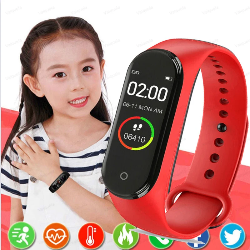 

Smart Kids Watches For Girls Boys BT Children Sport Bracelet M4 Child Wristband Fitness Tracker Smartwatch Hours Hodinky