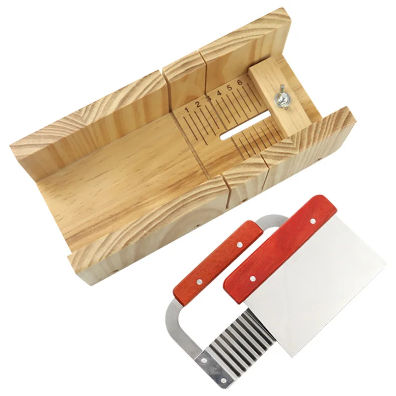 

Soap Bar Cutter Kit With 2 PCS Slicer Planer Knife Wood Mold Tool Wooden Soap Cutter Set for Loaf Cutting