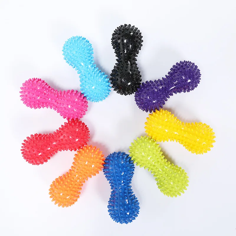 

PVC massage point grip fitness leisure Relieve Pain Tension Relax Spiky 15cm Stress Relief peanut ball, Customized color