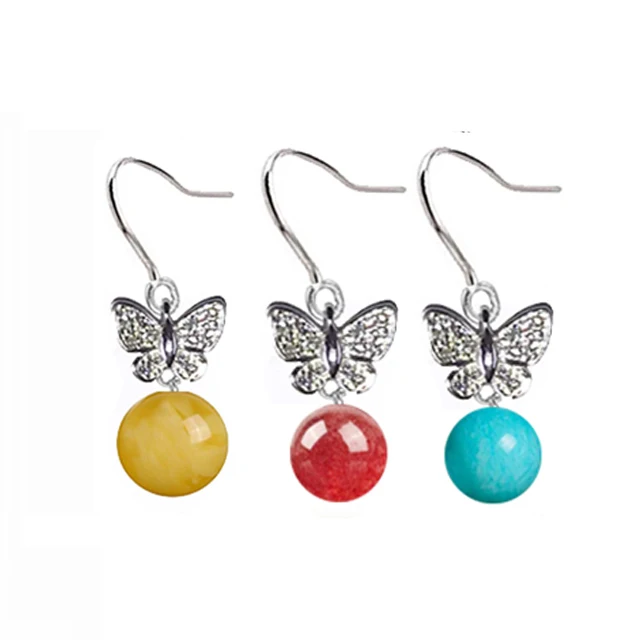 

wings bow earring for girls, Butterflywings S925 earrings 10 pairs shipping free