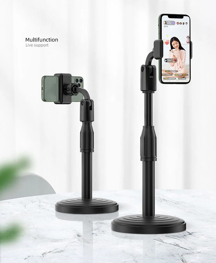 

GAZ-28S phone holder stand with 360 degree rotation for phone, Black