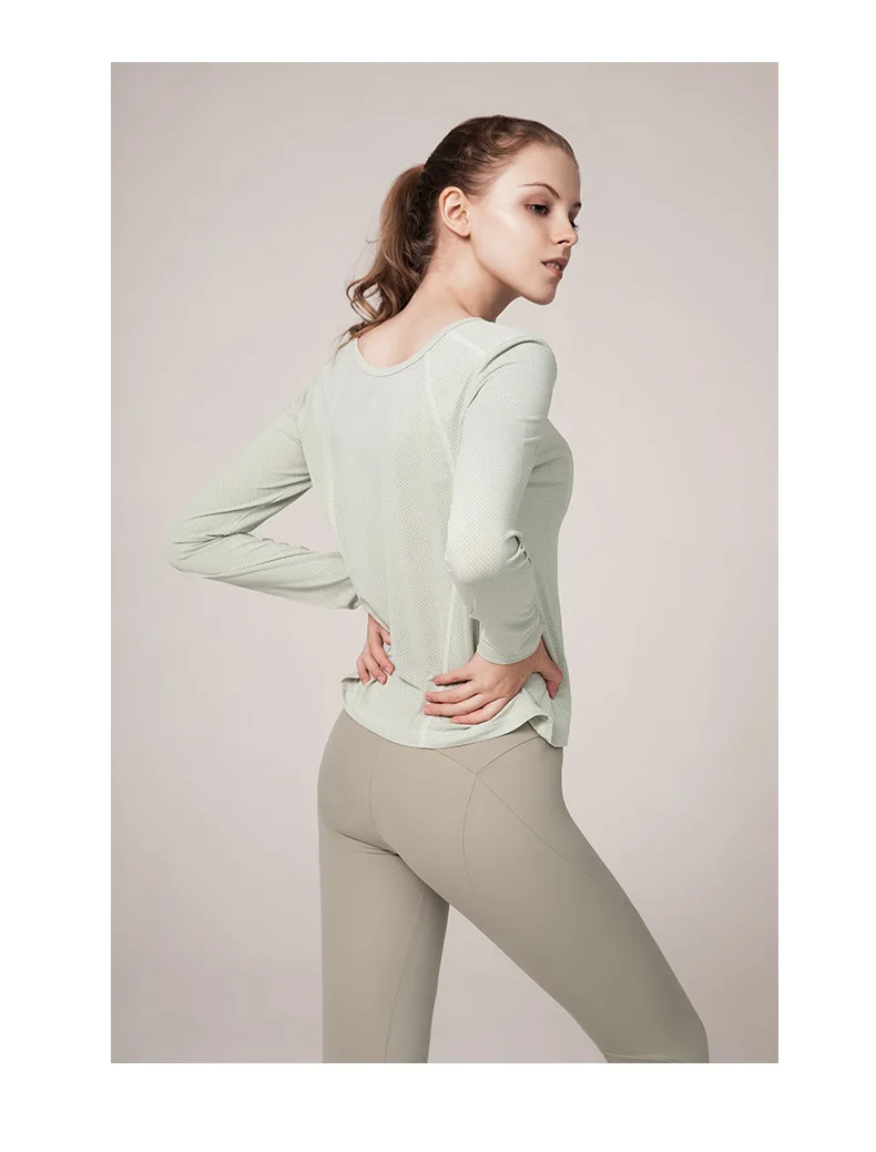 Women's new long sleeve speed dry sports running women's fitness wear